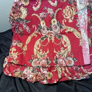 Ralph Lauren Red and Cream Floral Skirt